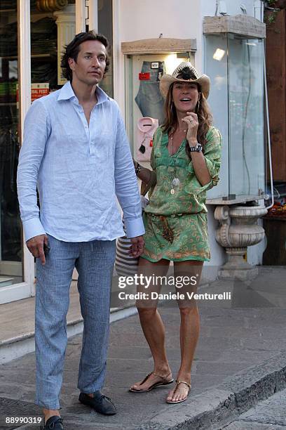 Fiona Swarovski and Karl-Heinz Grasser attends day one of the Ischia Global Film and Music Festival on July 12, 2009 in Ischia, Italy.