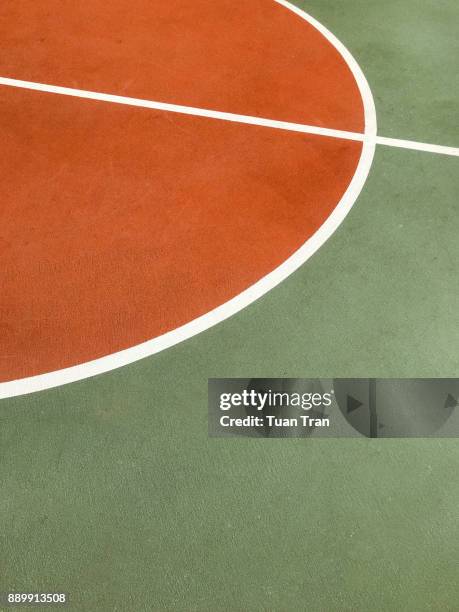 basketball court lines - sports ground stock pictures, royalty-free photos & images