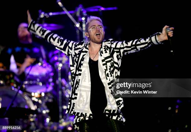 Nicholas Petricca of Walk the Moon performs onstage during KROQ Almost Acoustic Christmas 2017 at The Forum on December 10, 2017 in Inglewood,...