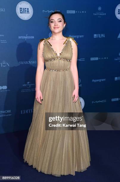 Florence Pugh attends the British Independent Film Awards held at Old Billingsgate on December 10, 2017 in London, England.