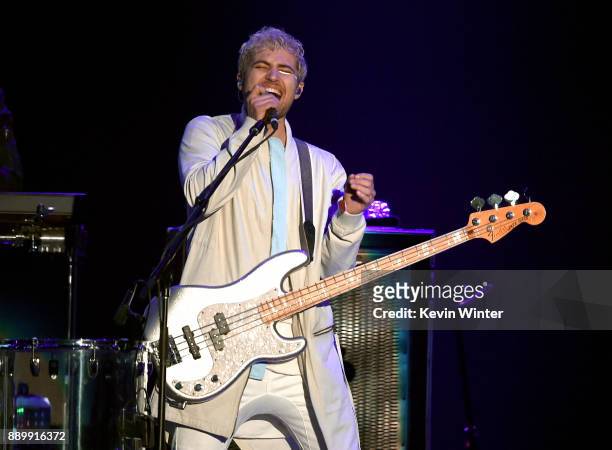 Kevin Ray of Walk the Moon performs onstage during KROQ Almost Acoustic Christmas 2017 at The Forum on December 10, 2017 in Inglewood, California.