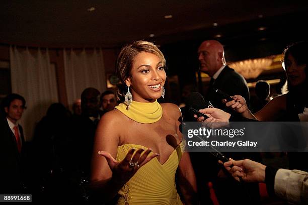 Singer Beyonce arrives at the Sony/BMG Grammy After Party at the Beverly Hills Hotel on February 10, 2008 in Beverly Hills, California.