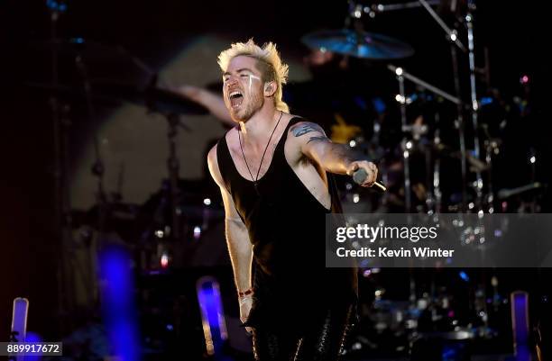 Nicholas Petricca of Walk the Moon performs onstage during KROQ Almost Acoustic Christmas 2017 at The Forum on December 10, 2017 in Inglewood,...