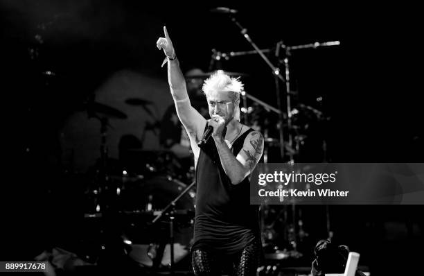 Nicholas Petricca of Walk the Moon performs onstage during KROQ Almost Acoustic Christmas 2017 at The Forum on December 10, 2017 in Inglewood,...