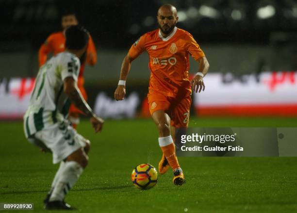 Porto midfielder Andre Andre from Portugal in action during the Primeira Liga match between Vitoria Setubal and FC Porto at Estadio do Bonfim on...
