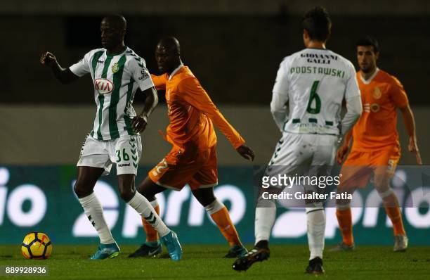 Vitoria Setubal forward Edinho from Portugal with FC Porto midfielder Danilo Pereira from Portugal in action during the Primeira Liga match between...
