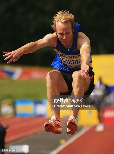 Matt Barton of Leeds in action during the Mens Triple Jump Final during Final day of the AVIVA UK Championships and World Trials at the Alexander...