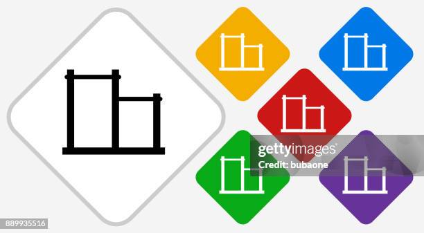 pull up bar color diamond vector icon - doing pull ups stock illustrations