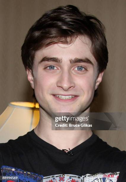 Daniel Radcliffe poses as he recieves his 2009 Broadway.com Audience Awards for his work in the play "Equus" at The Waldorf Astoria on July 11, 2009...