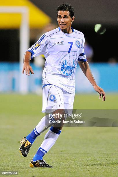 Ramon Sanchez of El Salvador controls the ball against Canada during a CONCACAF Gold Cup match at Crew Stadium on July 7, 2009 in Columbus, Ohio.