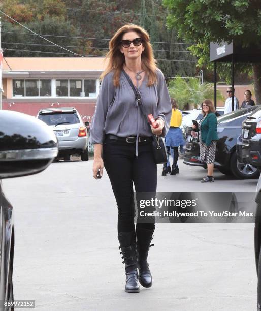 Model Cindy Crawford is seen on December 10, 2017 in Los Angeles, CA.