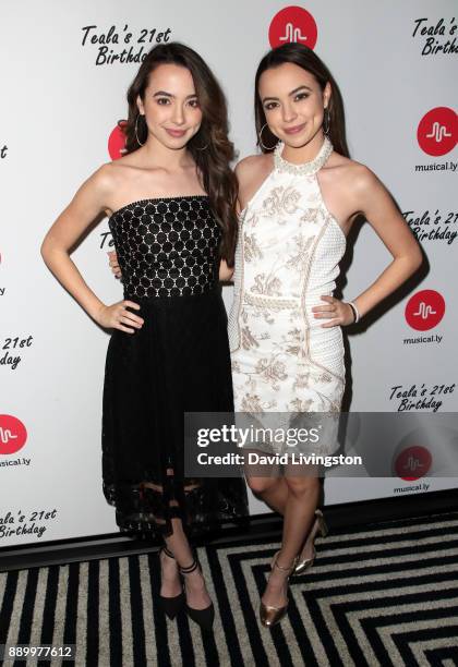 Actresses Veronica Merrell and Vanessa Merrell attend Teala Dunn's 21st birthday party on December 10, 2017 in Los Angeles, California.