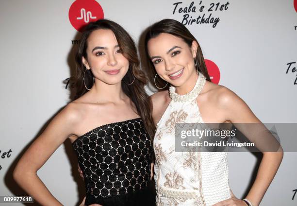 Actresses Veronica Merrell and Vanessa Merrell attend Teala Dunn's 21st birthday party on December 10, 2017 in Los Angeles, California.