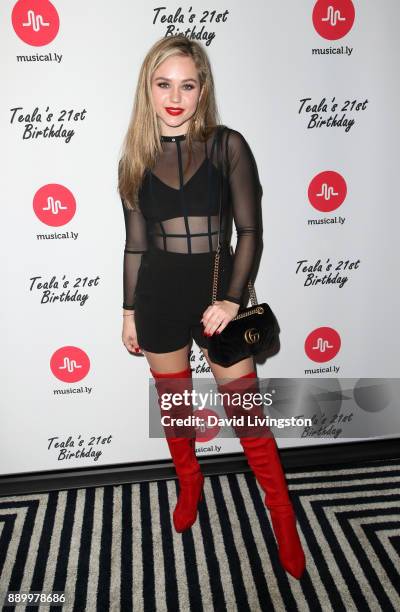 Actress Brec Bassinger attends Teala Dunn's 21st birthday party on December 10, 2017 in Los Angeles, California.