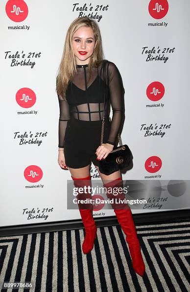 Actress Brec Bassinger attends Teala Dunn's 21st birthday party on