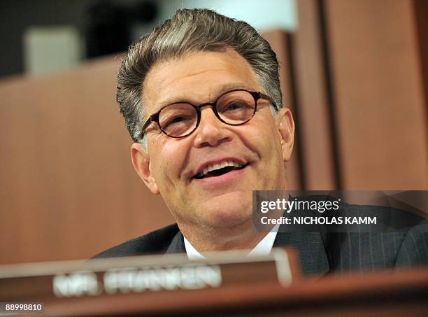 Sen. Al Franken speaks during the confirmation hearings for Judge Sonia Sotomayor before the Senate Judiciary Committee July 13, 2009 in Washington,...