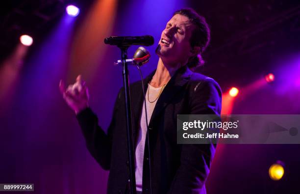 Singer David Shaw of The Revivalists performs at The Fillmore Charlotte on December 10, 2017 in Charlotte, North Carolina.