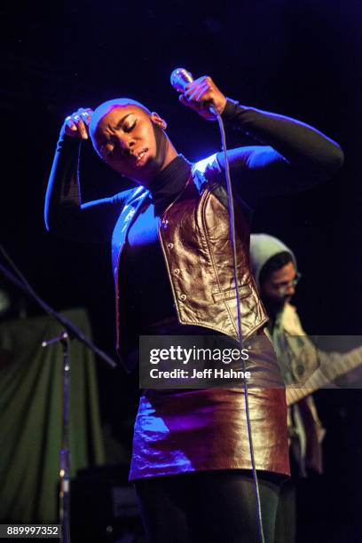 Singer Jessy Wilson of Muddy Magnolias performs at The Fillmore Charlotte on December 10, 2017 in Charlotte, North Carolina.