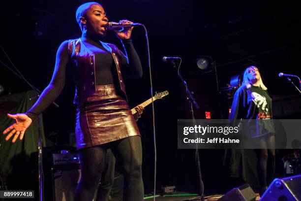 Singer Jessy Wilson and singer Alexis Saski of Muddy Magnolias perform at The Fillmore Charlotte on December 10, 2017 in Charlotte, North Carolina.
