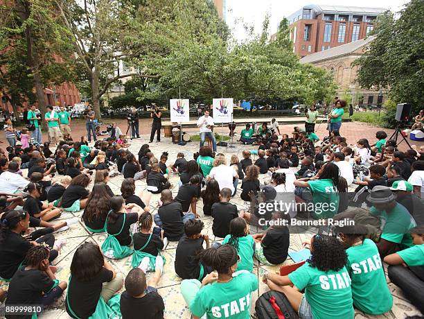 Actor Brian D'Arcy attends the kick-off to the volunteer effort in honor of Mandela Day at Washington Square Park on July 13, 2009 in New York City.