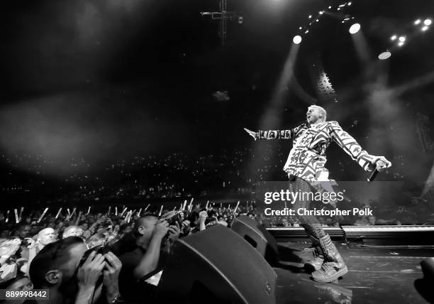 Nicholas Petricca of Walk the Moon performs onstage during KROQ Almost Acoustic Christmas 2017 at The Forum on December 10, 2017 in Inglewood,...
