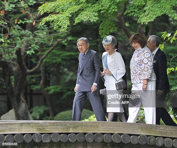 Japan's Emperor Akihito and Empress Michiko and the Imperial Party tour Nitobe Memorial Garden then meet with UBC students at the University of...