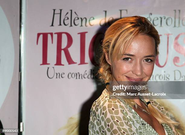 Actress Helene de Fougerolles poses at the Paris premiere of "Tricheuse" at UGC Cine Cite des Halles on July 13, 2009 in Paris, France.