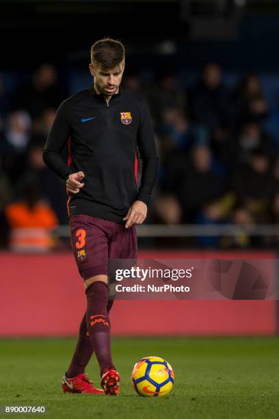 During the match between Villarreal CF against FC Barcelona, week 15 of La Liga 2017/18 at Ceramica stadium, Villarreal, SPAIN - 10th December of...