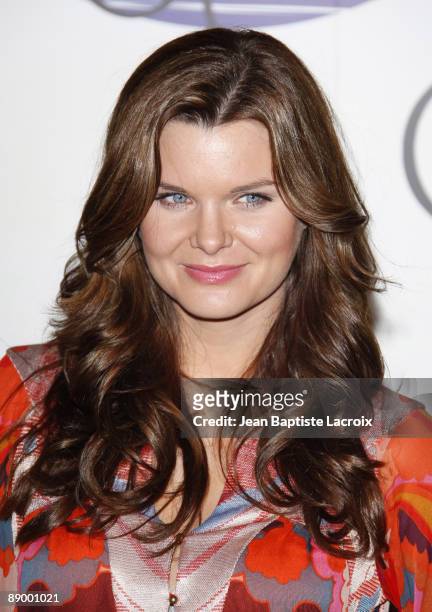 Heather Tom arrives at the launch of the new OP campaign "OPen Campus" at Mel's Dinner on July 7, 2009 in West Hollywood, California.