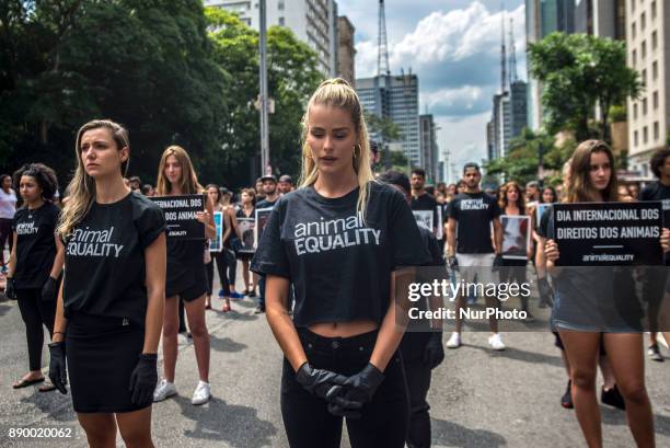 Organized each year by international animal-rights organization Igualdad Animal , protest event with more than 400 activists and supporters of animal...