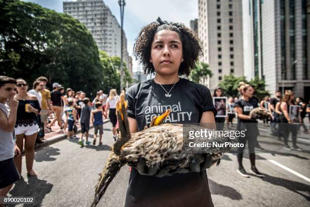 Organized each year by international animal-rights organization Igualdad Animal , protest event with more than 400 activists and supporters of animal...
