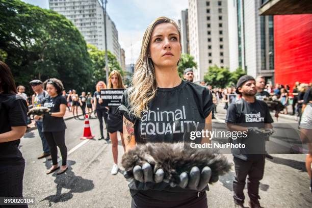 Organized each year by international animal-rights organization Igualdad Animal , protest event with more than 400 activists and supporters of animal...