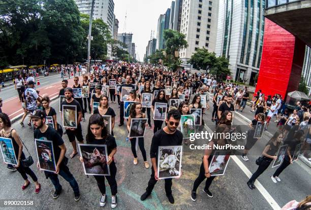 Organized each year by international animal-rights organization Igualdad Animal , protest event with more than 400 activists and supporters of animal...