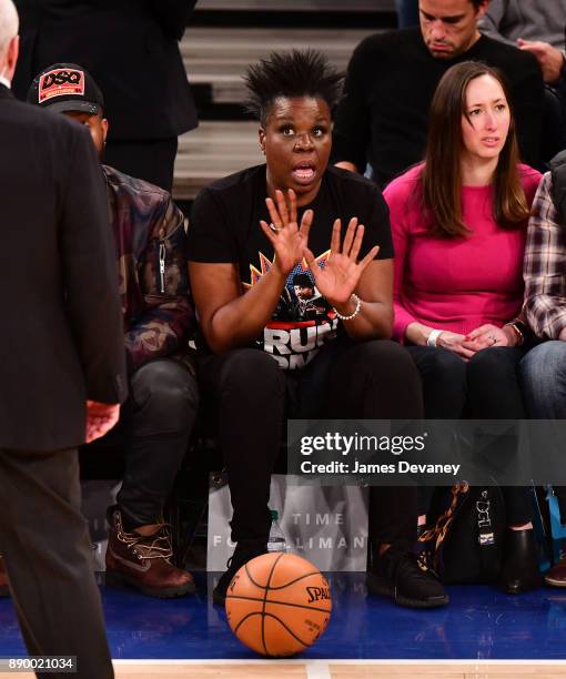 Leslie Jones attends the Atlanta Hawks Vs New York Knicks game at Madison Square Garden on December 10, 2017 in New York City.