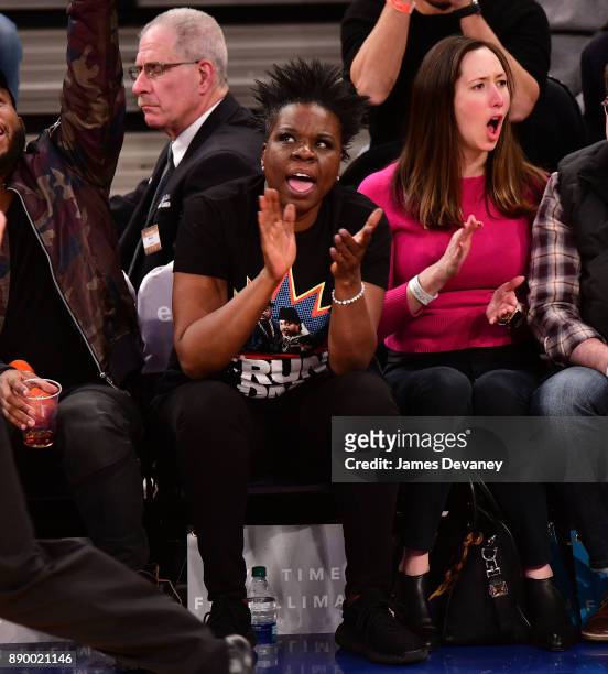 Leslie Jones attends the Atlanta Hawks Vs New York Knicks game at Madison Square Garden on December 10, 2017 in New York City.