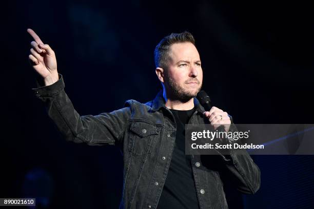 Radio personality Ted Stryker appears onstage during night two of KROQ Almost Acoustic Christmas 2017 at The Forum on December 9, 2017 in Inglewood,...