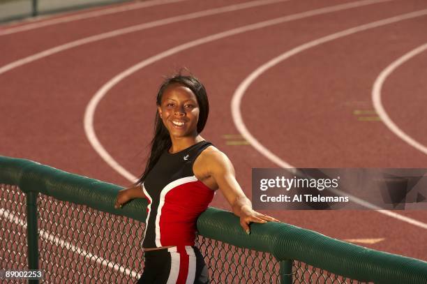 Where Will They Be: Portrait of 15-year-old triple jumper Ciarra Brewer. Union City, CA 5/28/2009 CREDIT: Al Tielemans