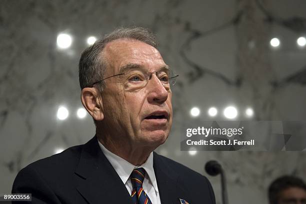 July 13: Sen. Charles E. Grassley, R-Iowa, delivers his opening statement during the Senate Judiciary hearing for President Obama's U.S. Supreme...