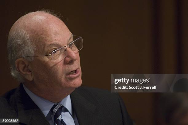 July 13: Sen. Benjamin L. Cardin, D-Md., delivers his opening statement during the Senate Judiciary hearing for President Obama's U.S. Supreme Court...