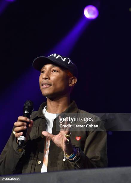 Pharrell Williams performs onstage during Stevie's 21st Annual House Full of Toys Benefit Concert at Staples Center on December 10, 2017 in Los...