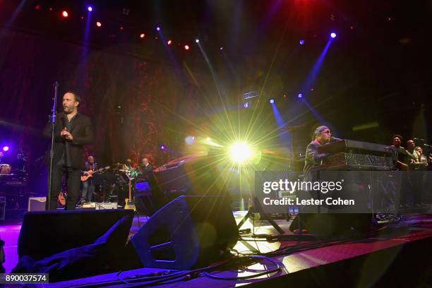 Dave Matthews and Stevie Wonder perform onstage during Stevie's 21st Annual House Full of Toys Benefit Concert at Staples Center on December 10, 2017...