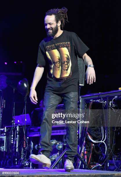 Savion Glover performs onstage during Stevie's 21st Annual House Full of Toys Benefit Concert at Staples Center on December 10, 2017 in Los Angeles,...