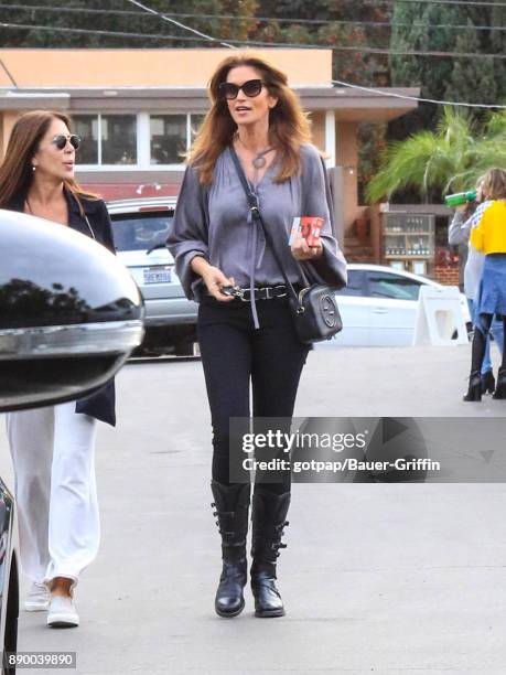 Cindy Crawford is seen on December 10, 2017 in Los Angeles, California.