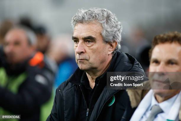 Sportive director Dominique Rocheteau of Saint Etienne during the Ligue 1 match between Olympique Marseille and AS Saint-Etienne at Stade Velodrome...