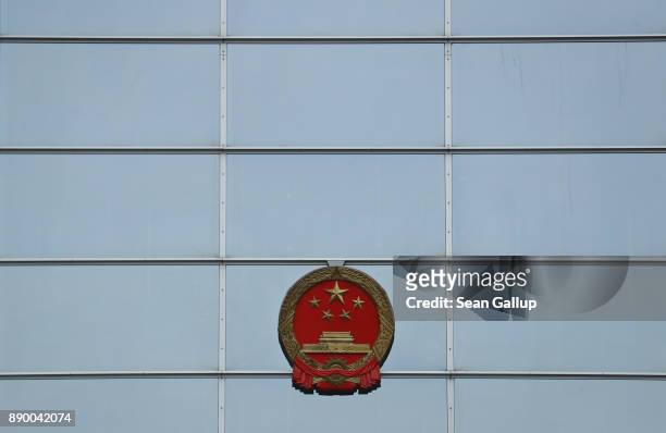 The Chinese Embassy stands on December 11, 2017 in Berlin, Germany. Hans-Georg Maassen, the head of the German intelligence service, the BvG , has...