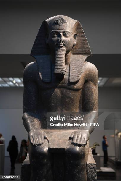 Statue of Ramesses II on display at the Louvre Abu Dhabi on December 10, 2017 in Abu Dhabi, United Arab Emirates.