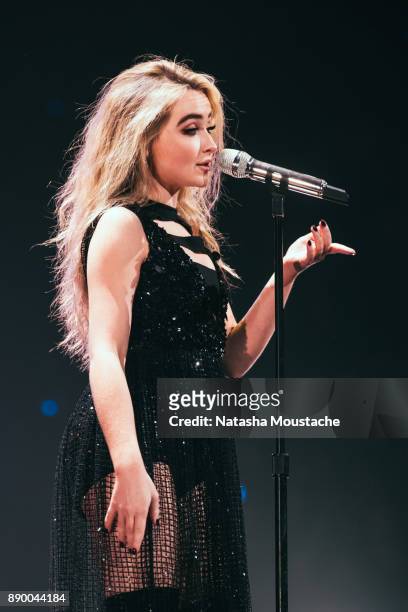 Sabrina Carpenter performs onstage at the Kiss108 Jingle Ball presented by Capital One at TD Garden on December 10, 2017 in Boston, Massachusetts.