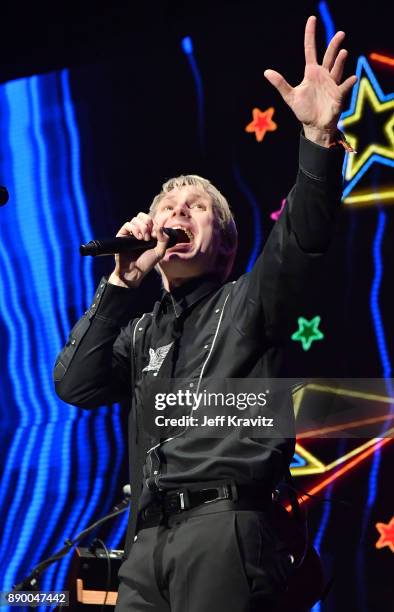 Alex Kapranos of Franz Ferdinand performs at the KROQ Almost Acoustic Christmas 2017 - Night 1 on December 10, 2017 at the Forum in Los Angeles, CA.