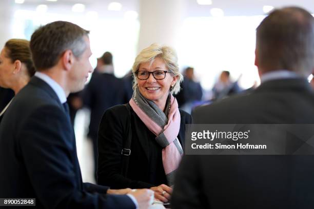 Former Germany Women's national team head coach Silvia Neid look on prior to the Extraordinary DFB Bundestag at Messe Frankfurt on December 8, 2017...