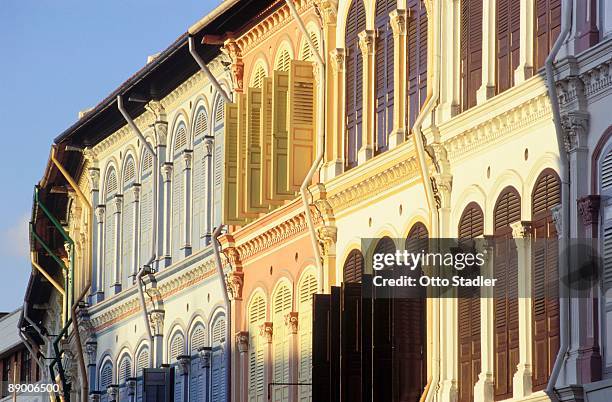 shop house in tanjong pagar, singapore - tanjong pagar stock pictures, royalty-free photos & images